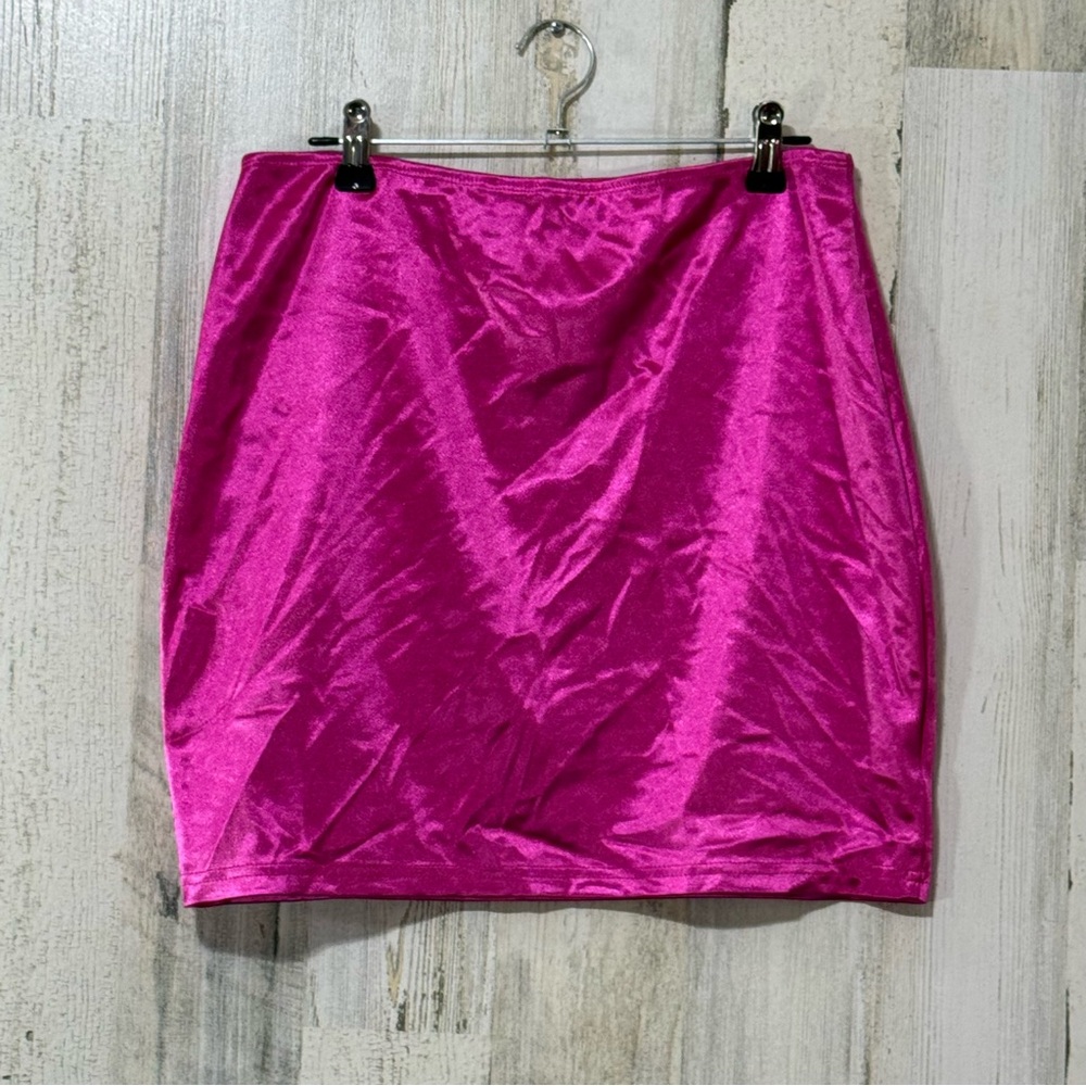Shimmering Hot Pink Mini Skirt
